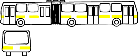 Схемы оклейки светооражающей лентой автобуса